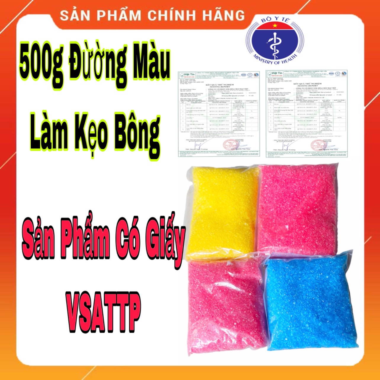 Chuyên Cung Cấp Đường Màu Làm Kẹo Bông Gòn.